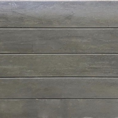 Charcoal concrete sleeper retaining walls